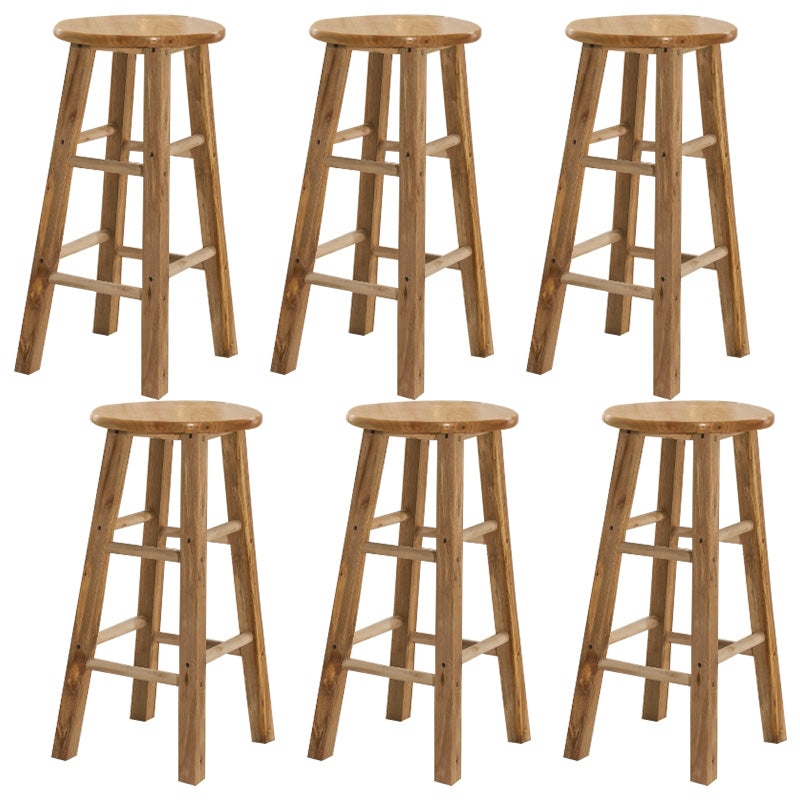 Taburete de bar sin respaldo Taburetes de madera de estilo industrial con altura de mostrador