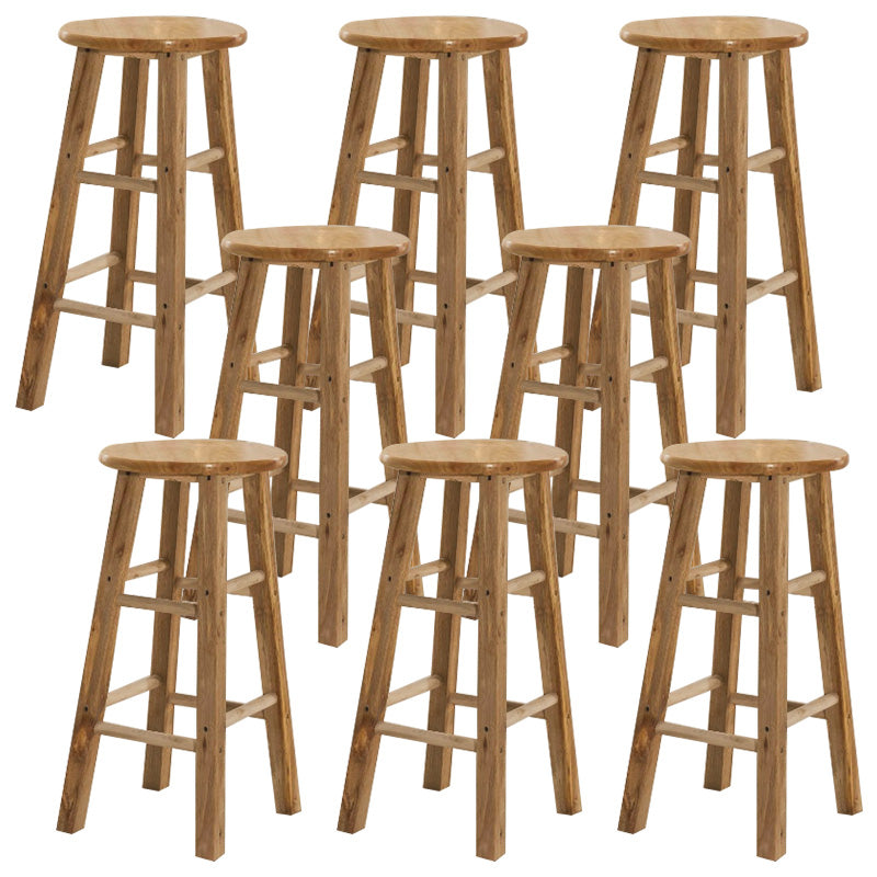 Taburete de bar sin respaldo Taburetes de madera de estilo industrial con altura de mostrador