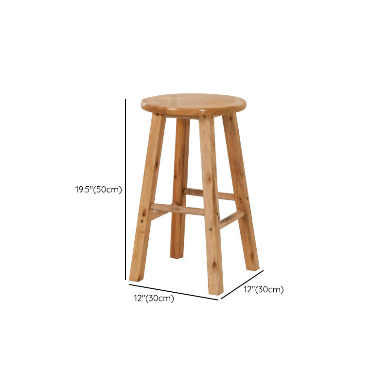 Taburete de bar sin respaldo Taburetes de madera de estilo industrial con altura de mostrador