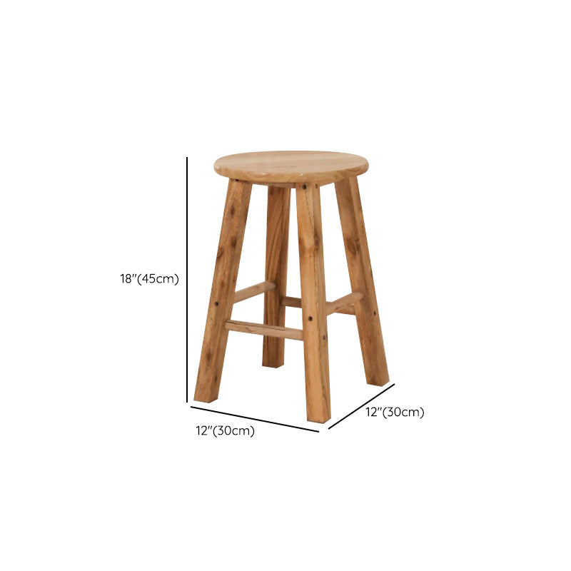 Taburete de bar sin respaldo Taburetes de madera de estilo industrial con altura de mostrador