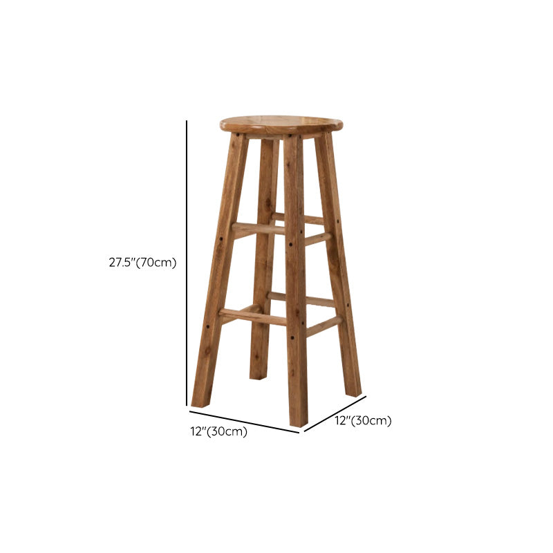 Taburete de bar sin respaldo Taburetes de madera de estilo industrial con altura de mostrador