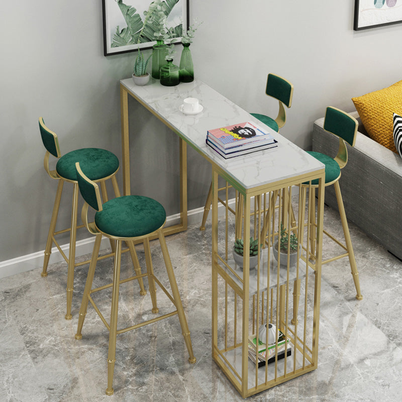 Tabourets contemporains de comptoir en fer à la hauteur des tabourets sans bras avec noir