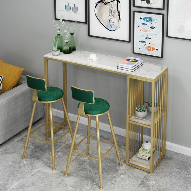 Tabourets contemporains de comptoir en fer à la hauteur des tabourets sans bras avec noir