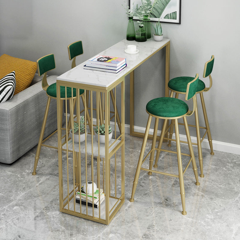 Tabourets contemporains de comptoir en fer à la hauteur des tabourets sans bras avec noir