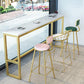 Upholstered Counter Stool Glam Style Low Back Bar Stool with Gold Frame Clearhalo 'Bar Furniture' 'Bar Stools' 'bar_stools' 'furn' 'furn_bar_stools' 'Furniture' 'Kitchen & Dining Furniture' 6394853