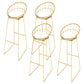 Upholstered Counter Stool Glam Style Low Back Bar Stool with Gold Frame Gold 4 Piece Set Clearhalo 'Bar Furniture' 'Bar Stools' 'bar_stools' 'furn' 'furn_bar_stools' 'Furniture' 'Kitchen & Dining Furniture' 6394867