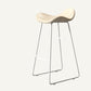 Glam Style Faux Leather Barstool Saddle Seat Bar Stool for Living Room