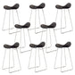Glam Style Faux Leather Barstool Saddle Seat Bar Stool for Living Room