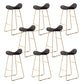 Glam Style Faux Leather Barstool Saddle Seat Bar Stool for Living Room