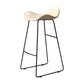 Glam Style Faux Leather Barstool Saddle Seat Bar Stool for Living Room