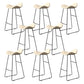Glam Style Faux Leather Barstool Saddle Seat Bar Stool for Living Room