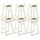 Glam Style Faux Leather Barstool Saddle Seat Bar Stool for Living Room