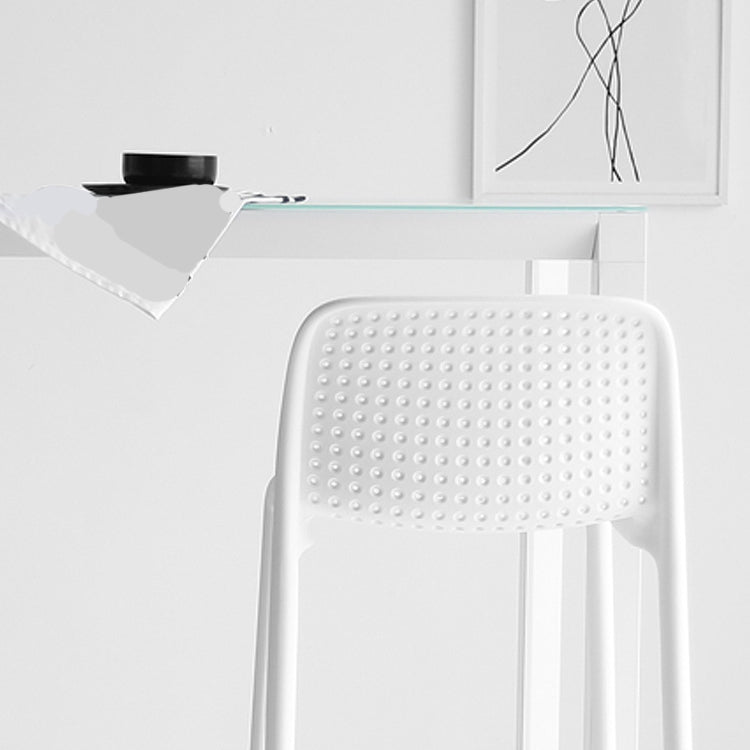 Industrial Plastic Low Back Bar Stool Armless Stackable Bar Stool Clearhalo 'Bar Furniture' 'Bar Stools' 'bar_stools' 'furn' 'furn_bar_stools' 'Furniture' 'Kitchen & Dining Furniture' 6394929