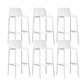 Industrial Plastic Low Back Bar Stool Armless Stackable Bar Stool White 6 Piece Set Clearhalo 'Bar Furniture' 'Bar Stools' 'bar_stools' 'furn' 'furn_bar_stools' 'Furniture' 'Kitchen & Dining Furniture' 6394937