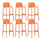 Industrial Plastic Low Back Bar Stool Armless Stackable Bar Stool Orange 6 Piece Set Clearhalo 'Bar Furniture' 'Bar Stools' 'bar_stools' 'furn' 'furn_bar_stools' 'Furniture' 'Kitchen & Dining Furniture' 6394943