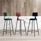 Contemporary Style Barstool Round Low Back Bar Stool with Black Frame Clearhalo 'Bar Furniture' 'Bar Stools' 'bar_stools' 'furn' 'furn_bar_stools' 'Furniture' 'Kitchen & Dining Furniture' 6394946