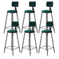 Contemporary Style Barstool Round Low Back Bar Stool with Black Frame Green 6 Piece Set Counter Stool(26"H) Clearhalo 'Bar Furniture' 'Bar Stools' 'bar_stools' 'furn' 'furn_bar_stools' 'Furniture' 'Kitchen & Dining Furniture' 6394985