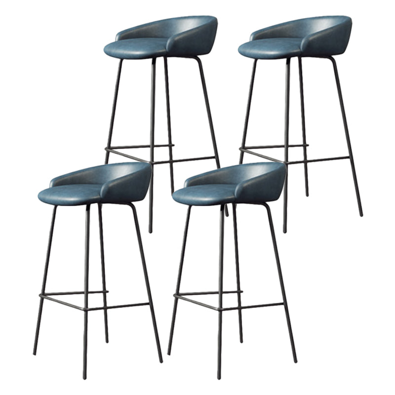 Taburete moderno sin brazos para mostrador, taburete de Bar de hierro con cojín para tienda de té con leche
