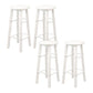 Industrial Wooden Counter Height Stools with Footrest Bar Stool White 4 Piece Set Bar Stool (28" H) Clearhalo 'Bar Furniture' 'Bar Stools' 'bar_stools' 'furn' 'furn_bar_stools' 'Furniture' 'Kitchen & Dining Furniture' 6395130