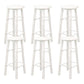 Industrial Wooden Counter Height Stools with Footrest Bar Stool White 6 Piece Set Bar Stool (28" H) Clearhalo 'Bar Furniture' 'Bar Stools' 'bar_stools' 'furn' 'furn_bar_stools' 'Furniture' 'Kitchen & Dining Furniture' 6395132