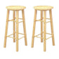 Industrial Wooden Counter Height Stools with Footrest Bar Stool Wood 2 Piece Set Bar Stool(31"H) Clearhalo 'Bar Furniture' 'Bar Stools' 'bar_stools' 'furn' 'furn_bar_stools' 'Furniture' 'Kitchen & Dining Furniture' 6395147