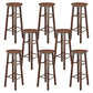 Industrial Wooden Counter Height Stools with Footrest Bar Stool Walnut 8 Piece Set Bar Stool(31"H) Clearhalo 'Bar Furniture' 'Bar Stools' 'bar_stools' 'furn' 'furn_bar_stools' 'Furniture' 'Kitchen & Dining Furniture' 6395158