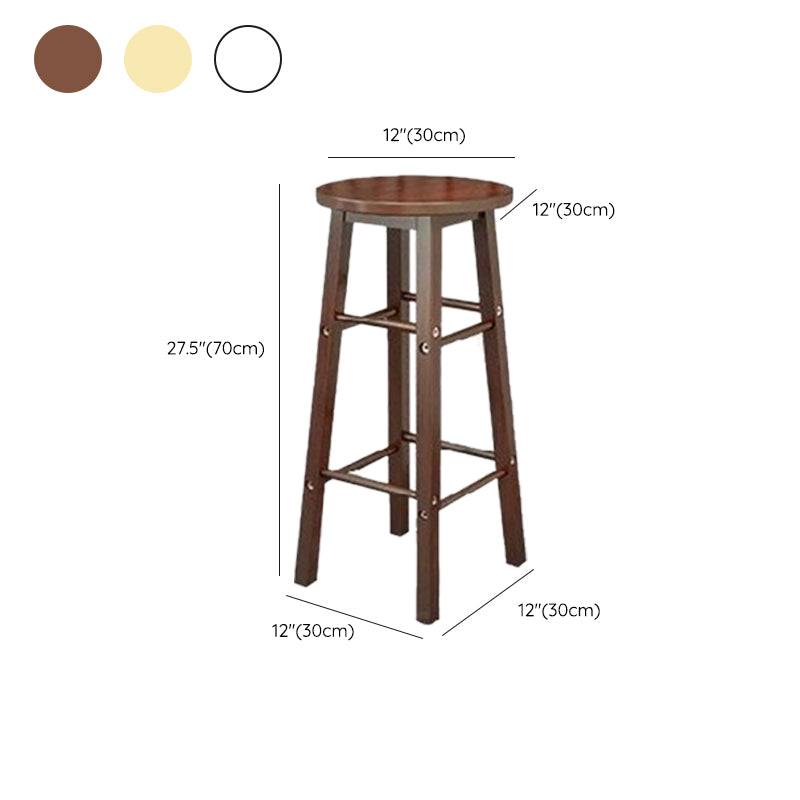 Industrial Wooden Counter Height Stools with Footrest Bar Stool Clearhalo 'Bar Furniture' 'Bar Stools' 'bar_stools' 'furn' 'furn_bar_stools' 'Furniture' 'Kitchen & Dining Furniture' 6395159