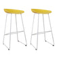 Taburetes de altura de mostrador de metal Glam con taburete de bar con reposapiés para interiores