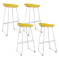 Taburetes de altura de mostrador de metal Glam con taburete de bar con reposapiés para interiores