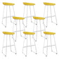 Taburetes de altura de mostrador de metal Glam con taburete de bar con reposapiés para interiores