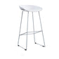 Taburetes de altura de mostrador de metal Glam con taburete de bar con reposapiés para interiores