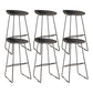 Taburetes de altura de mostrador de metal Glam con taburete de bar con reposapiés para interiores