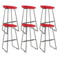 Taburetes de altura de mostrador de metal Glam con taburete de bar con reposapiés para interiores