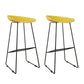 Taburetes de altura de mostrador de metal Glam con taburete de bar con reposapiés para interiores