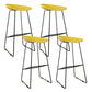 Taburetes de altura de mostrador de metal Glam con taburete de bar con reposapiés para interiores