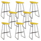 Taburetes de altura de mostrador de metal Glam con taburete de bar con reposapiés para interiores