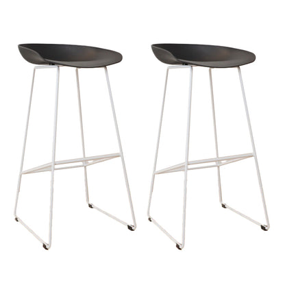 Taburetes de altura de mostrador de metal Glam con taburete de bar con reposapiés para interiores