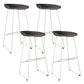 Taburetes de altura de mostrador de metal Glam con taburete de bar con reposapiés para interiores