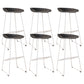 Taburetes de altura de mostrador de metal Glam con taburete de bar con reposapiés para interiores