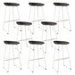 Taburetes de altura de mostrador de metal Glam con taburete de bar con reposapiés para interiores