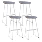 Taburetes de altura de mostrador de metal Glam con taburete de bar con reposapiés para interiores