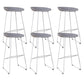 Taburetes de altura de mostrador de metal Glam con taburete de bar con reposapiés para interiores