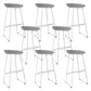 Taburetes de altura de mostrador de metal Glam con taburete de bar con reposapiés para interiores