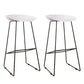 Taburetes de altura de mostrador de metal Glam con taburete de bar con reposapiés para interiores