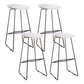 Taburetes de altura de mostrador de metal Glam con taburete de bar con reposapiés para interiores