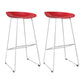 Taburetes de altura de mostrador de metal Glam con taburete de bar con reposapiés para interiores