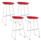 Taburetes de altura de mostrador de metal Glam con taburete de bar con reposapiés para interiores