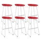 Taburetes de altura de mostrador de metal Glam con taburete de bar con reposapiés para interiores