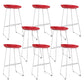 Taburetes de altura de mostrador de metal Glam con taburete de bar con reposapiés para interiores