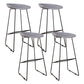 Taburetes de altura de mostrador de metal Glam con taburete de bar con reposapiés para interiores